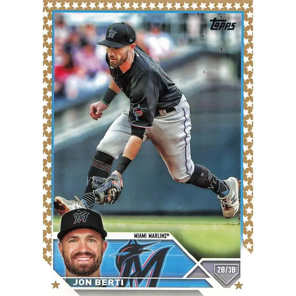2023 Topps Gold Star Jon Berti #72 Miami Marlins